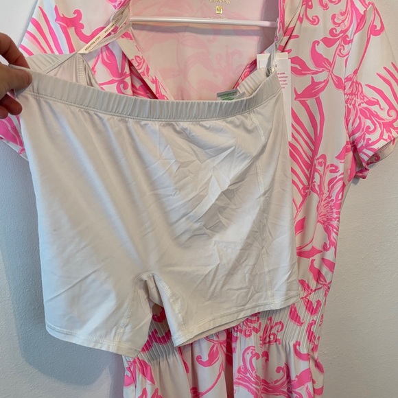 Lilly Pulitzer Pink and White Tropical Mini Dress - Picture 5 of 6